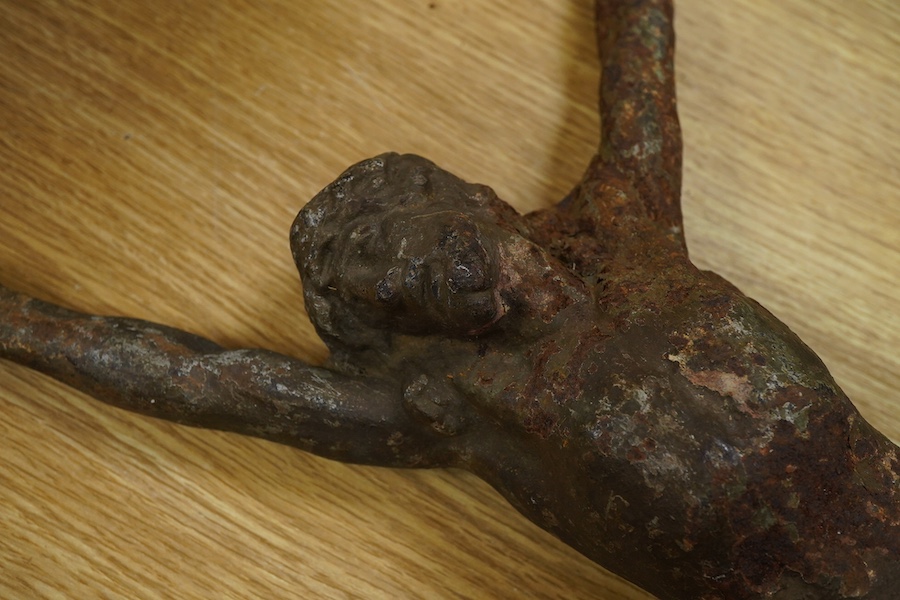 A cast iron Corpus Christi, 45cm